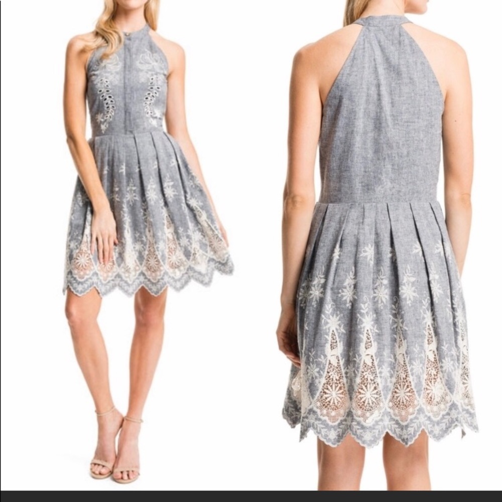 Cynthia Steffe  Judith embroidered halter …